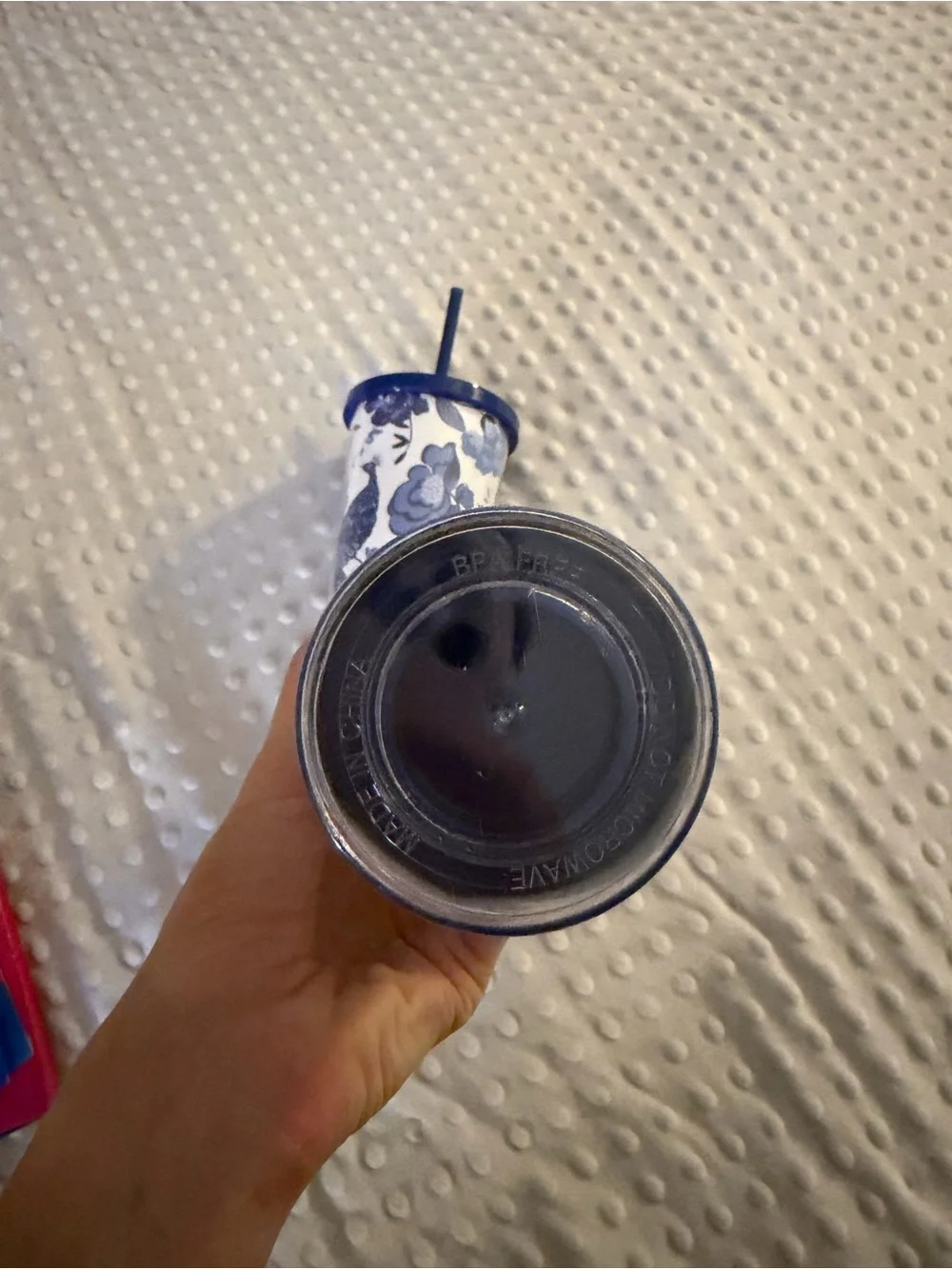 kate spade Blue Floral Double Tumbler Set with Lids and Straw